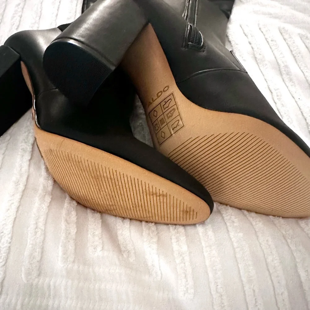 Aldo Sleek Black Over the Knee Boots Size 7.5 NWOT - Picture 7 of 7